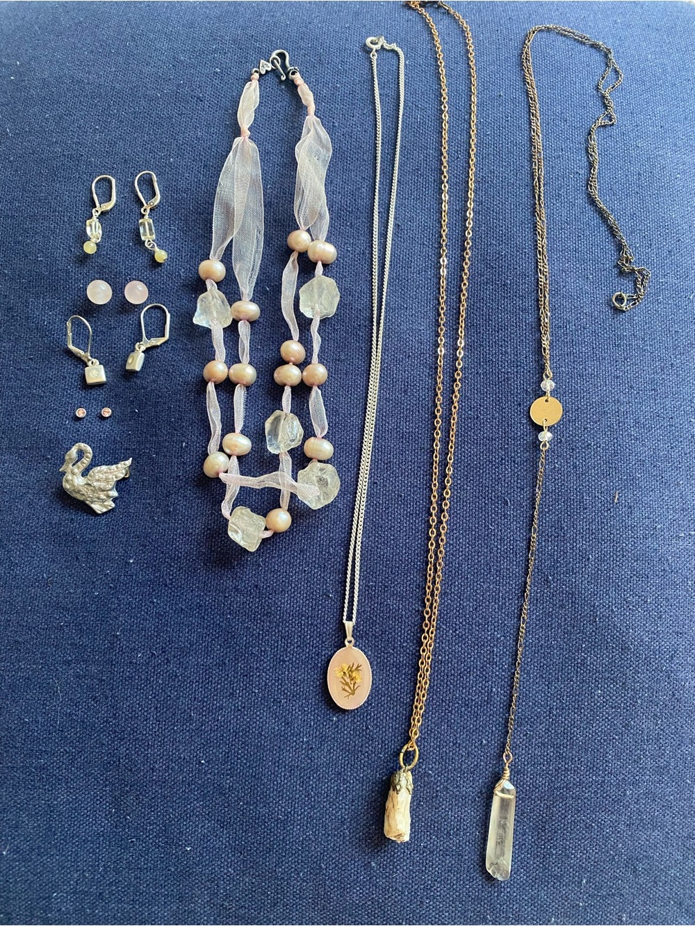 Coquette Pink Silver Tone Jewelry Lot 925 Cookie Lee Cameo Storybook Cameo 9pc
